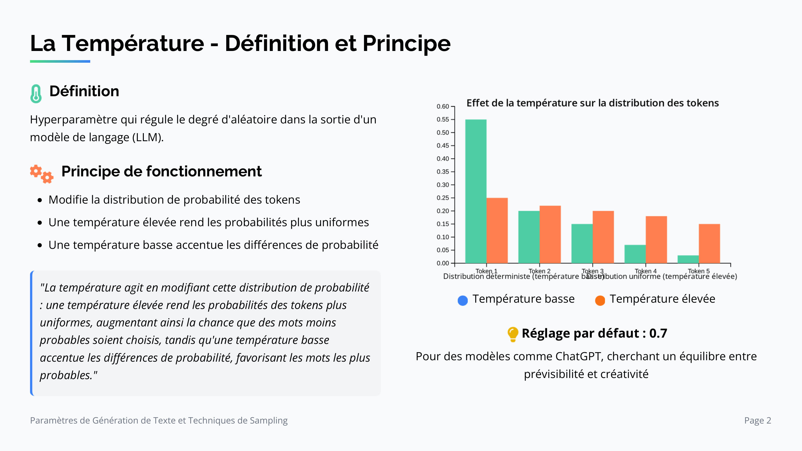 Définition et principe de la température